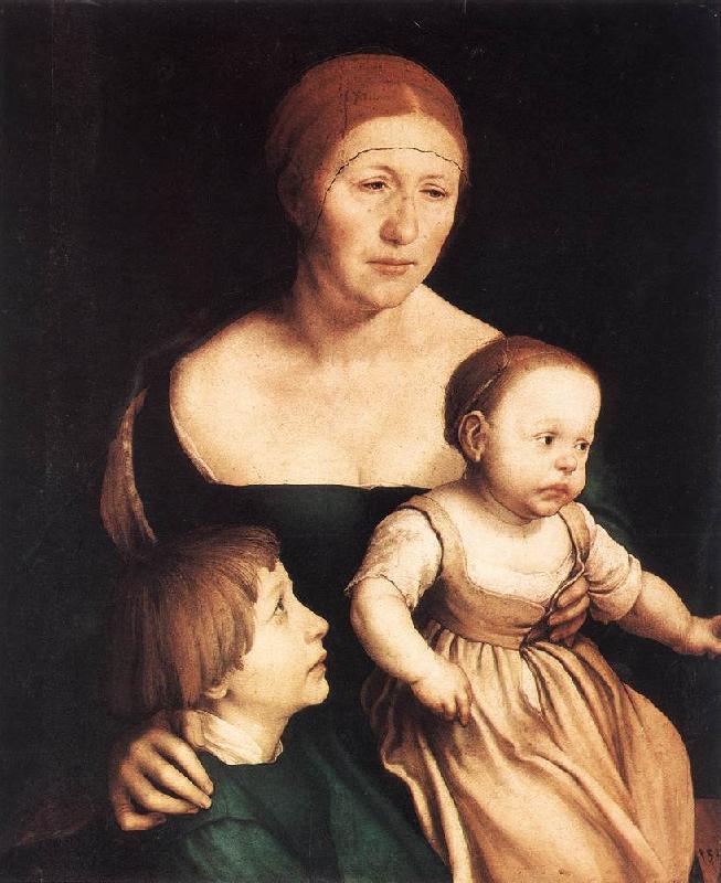 HOLBEIN, Hans the Younger The Artist's Family sf Germany oil painting art